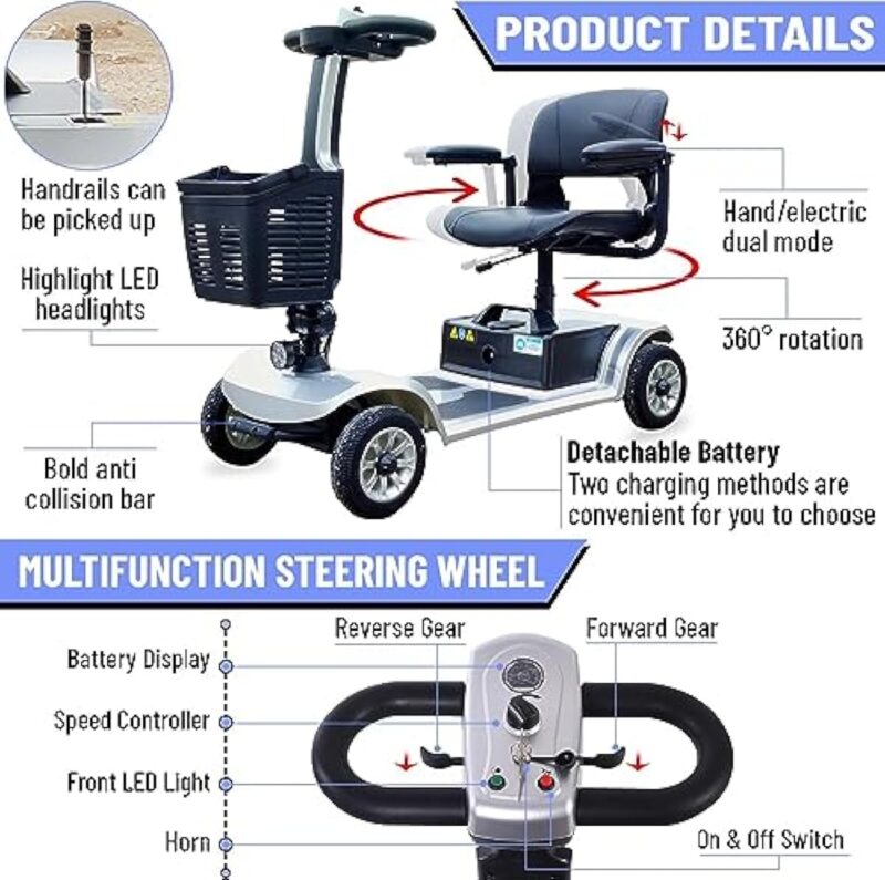4-Wheel Foldable Mobility Scooter